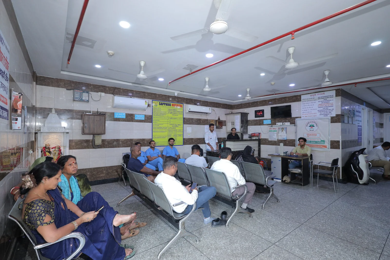 OPD Waiting Area & Reception - Sapphire Hospital Agra
