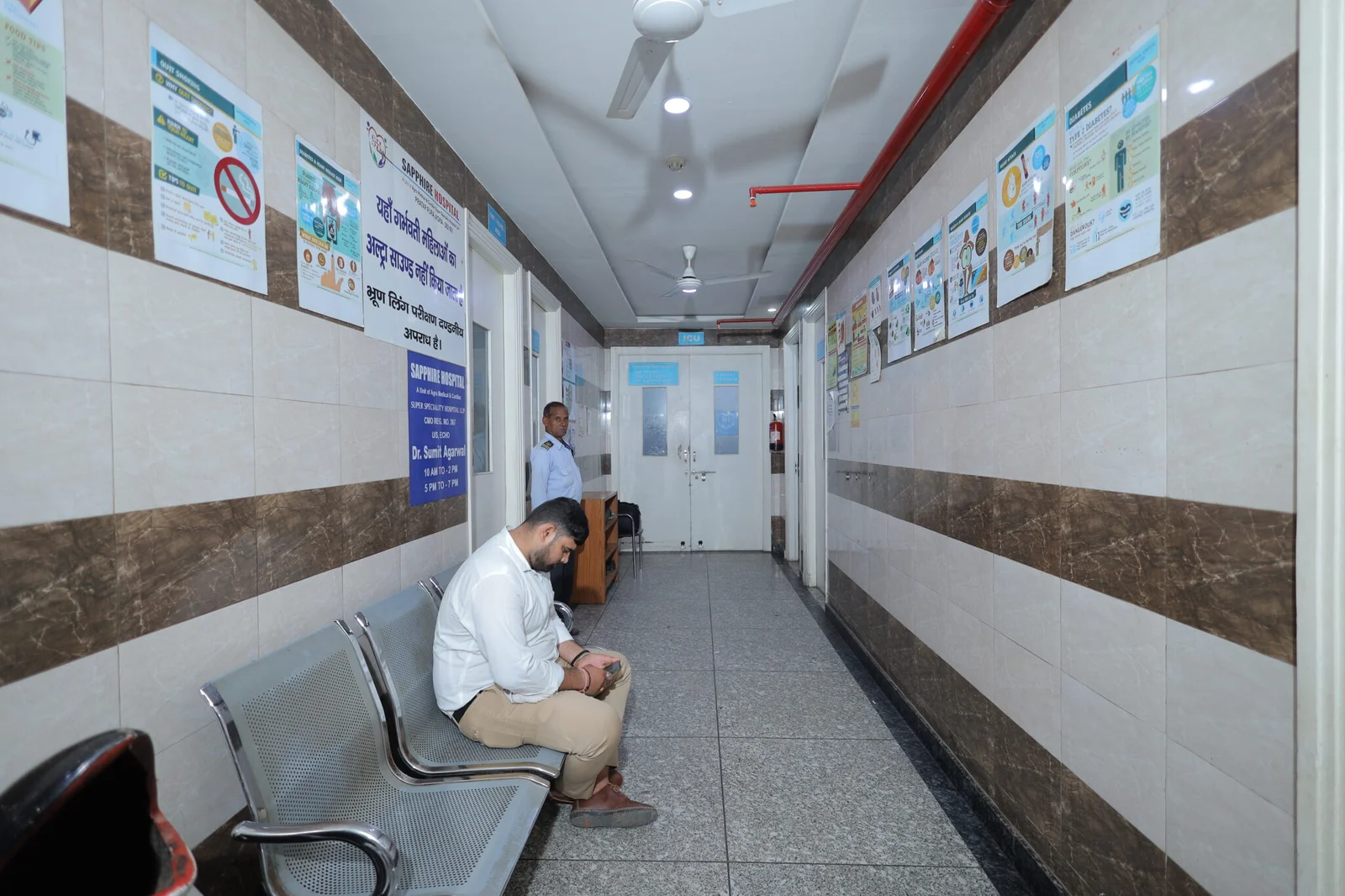 Hospital Corridor - Waiting Area - Sapphire Hospital Agra